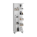 Meuble de salle de bain de 160 cm de hauteur avec sept étagères ouvertes pour le rangement du linge de maison