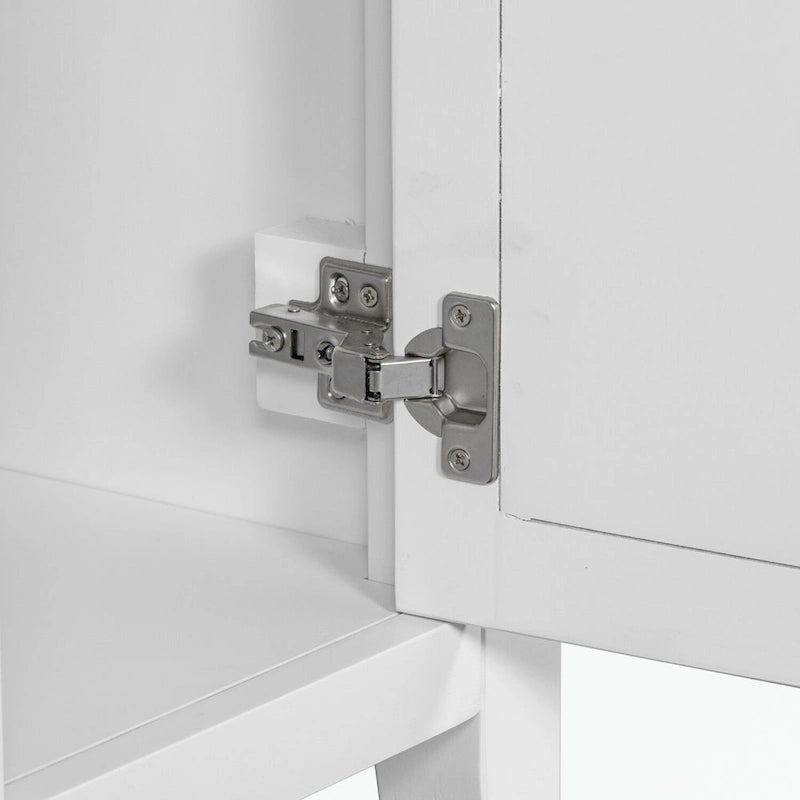 Meuble-lavabo avec vasque en céramique, deux placards et cinq tiroirs