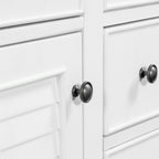 Meuble-lavabo avec vasque en céramique, deux placards et cinq tiroirs