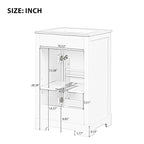 Meuble de salle de bain de 20 pouces avec lavabo, armoire de salle de bain avec porte à fermeture douce, étagère de rangement et étagère réglable, blanc