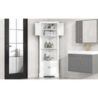 Meuble de rangement haut de salle de bain avec étagère réglable