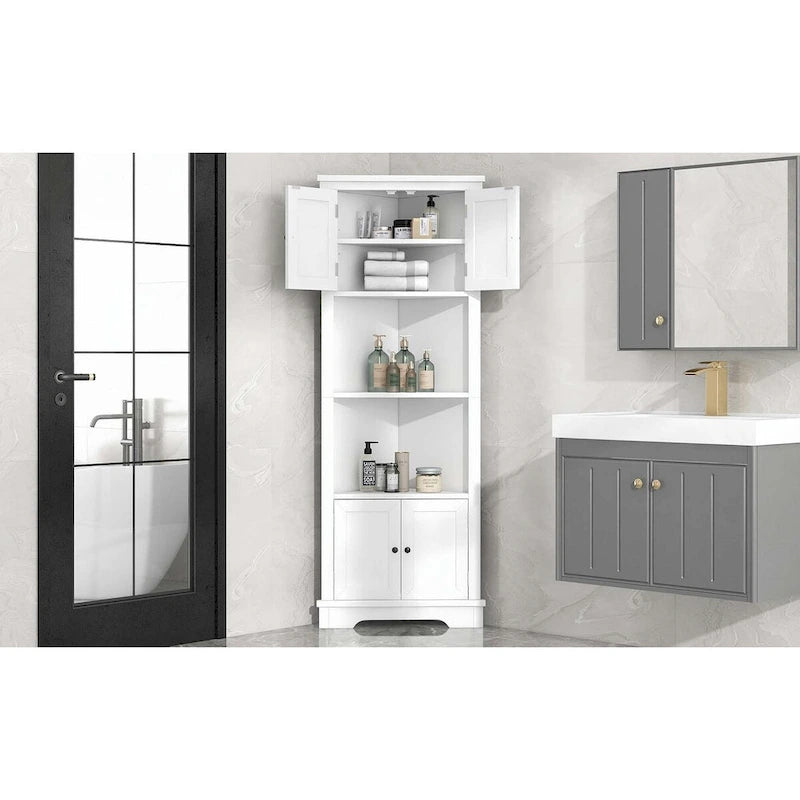 Meuble de rangement haut de salle de bain avec étagère réglable