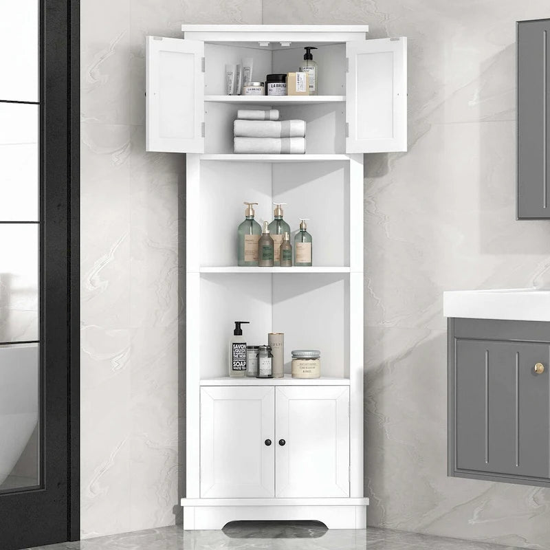 Meuble de rangement haut de salle de bain avec étagère réglable
