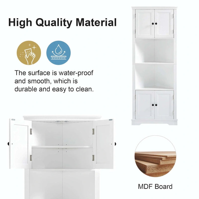 Meuble de rangement haut de salle de bain avec étagère réglable