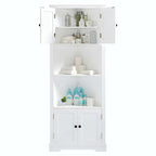 Meuble de rangement haut de salle de bain avec étagère réglable