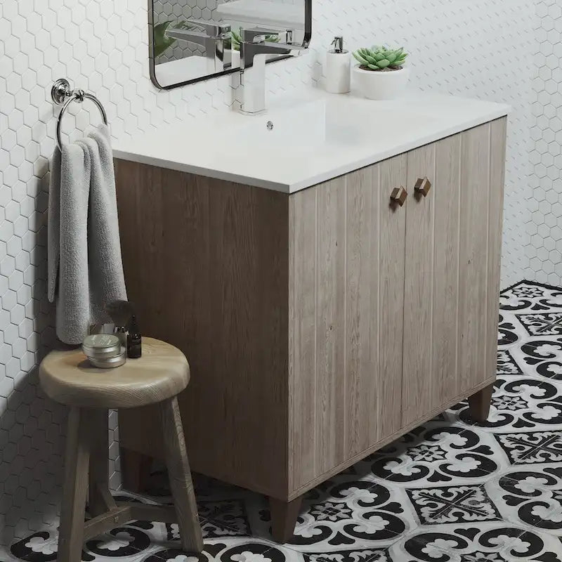 Pur 16.5 Square Wall-Mount Bathroom Sink - Brown
