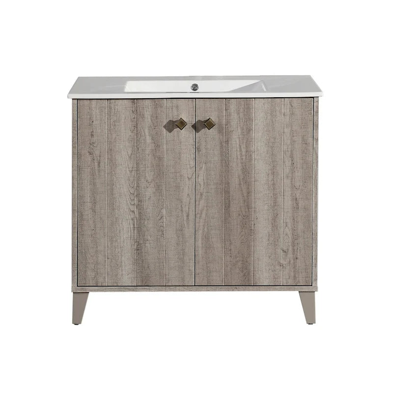 Lavabo mural carré Pur 16,5 - Marron