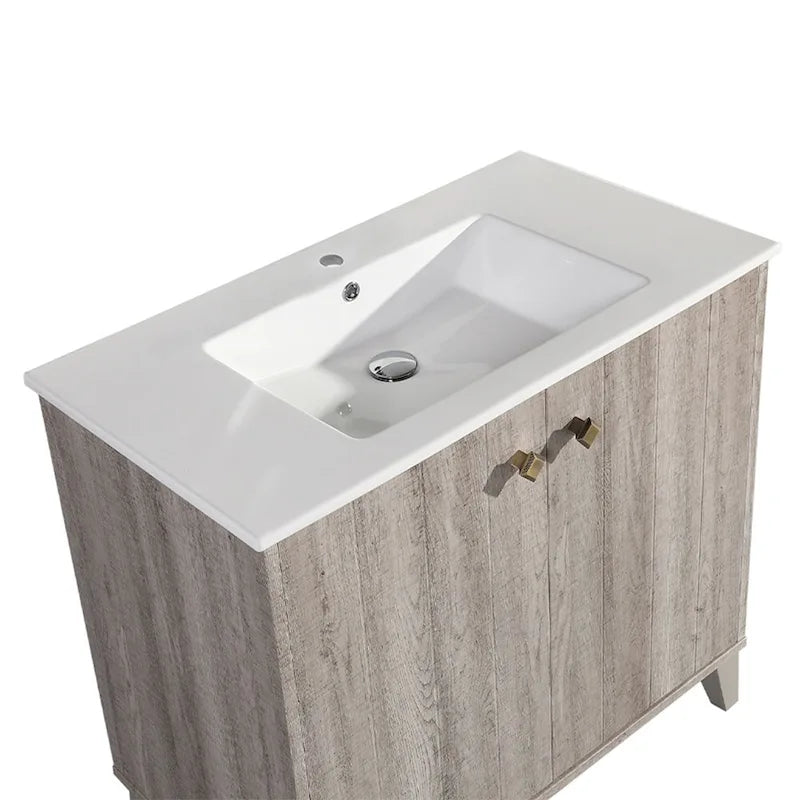 Lavabo mural carré Pur 16,5 - Marron