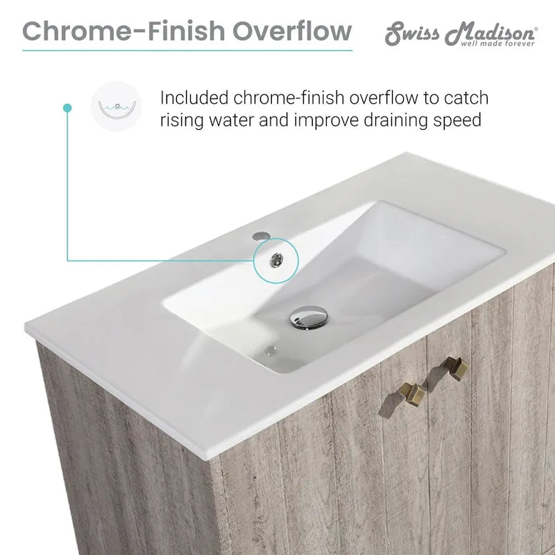 Lavabo mural carré Pur 16,5 - Marron
