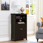 Meuble de salle de bain autoportant avec portes et étagère réglable - 30P x 60L x 94.5H cm