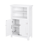 Meuble de salle de bain autoportant avec portes et étagère réglable - 30P x 60L x 94.5H cm