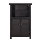 Meuble de salle de bain autoportant avec portes et étagère réglable - 30P x 60L x 94.5H cm