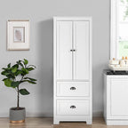 Meuble de salle de bain 2 portes 2 pompes, blanc