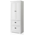 Meuble de salle de bain 2 portes 2 pompes, blanc