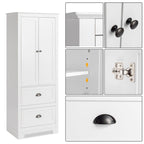 Meuble de salle de bain 2 portes 2 pompes, blanc