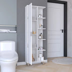 Meuble de rangement haut de salle de bain de 63 pouces avec quatre étagères ouvertes