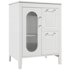Meuble-lavabo de salle de bain avec deux tiroirs et porte