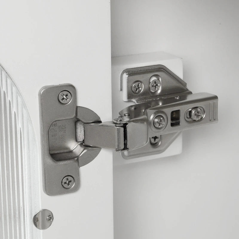 Meuble-lavabo de salle de bain avec deux tiroirs et porte