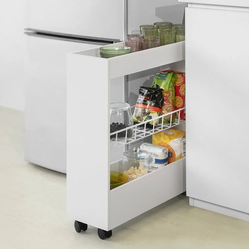 Haotian BZR46-W, Meuble bas de salle de bain avec étagère à 3 niveaux