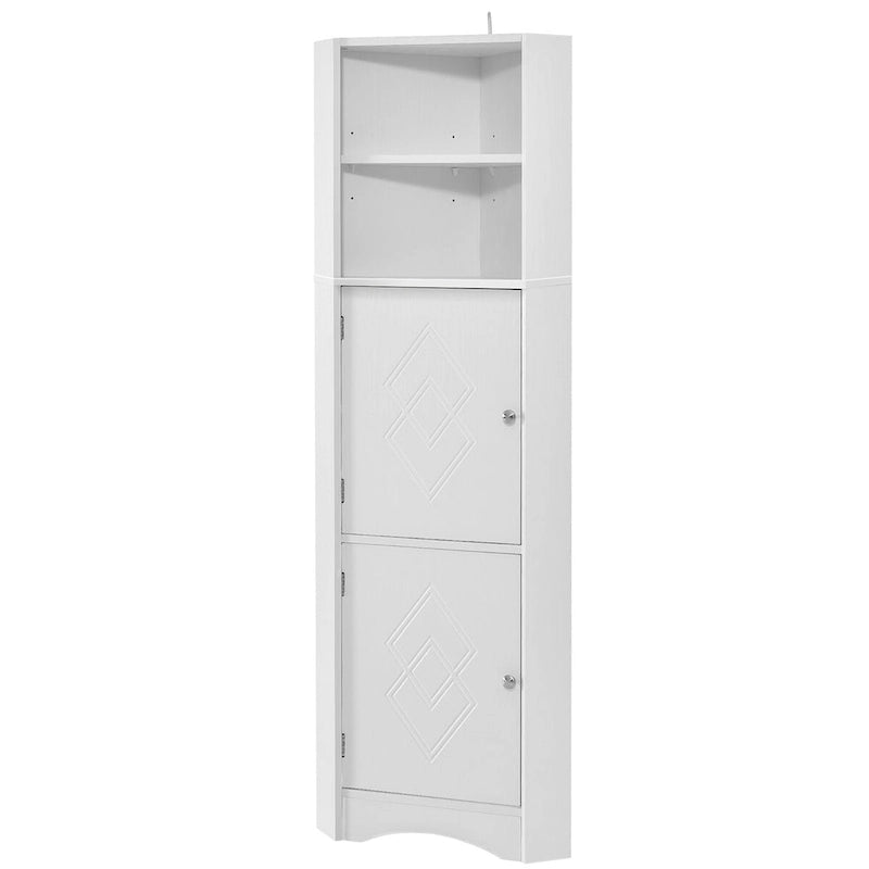 Meuble tour autoportant en bois à 5 niveaux, meuble de rangement haut pour salle de bain
