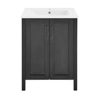 Meuble-lavabo Avallon 24 en noir mat