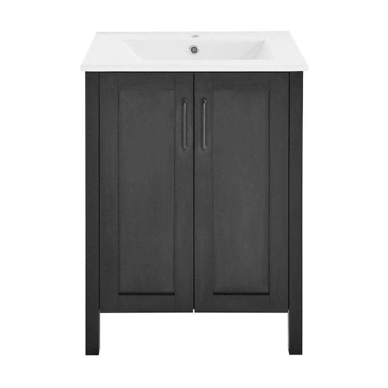 Meuble-lavabo Avallon 24 en noir mat