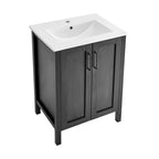 Meuble-lavabo Avallon 24 en noir mat