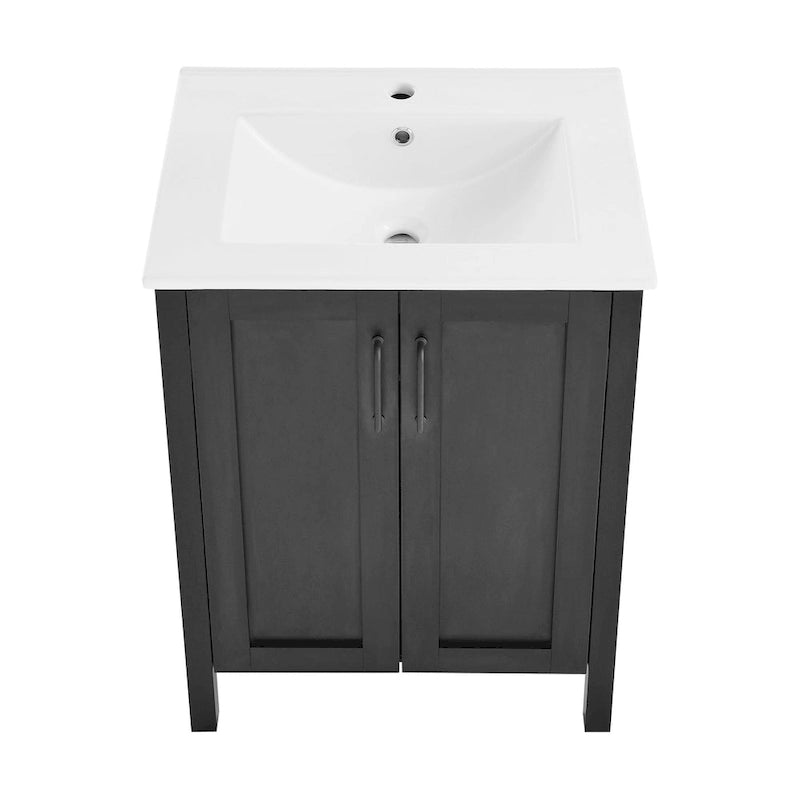 Meuble-lavabo Avallon 24 en noir mat