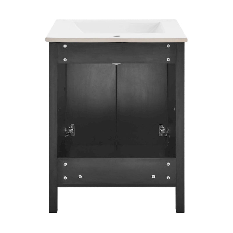 Meuble-lavabo Avallon 24 en noir mat