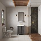 Meuble-lavabo Avallon 24 en noir mat