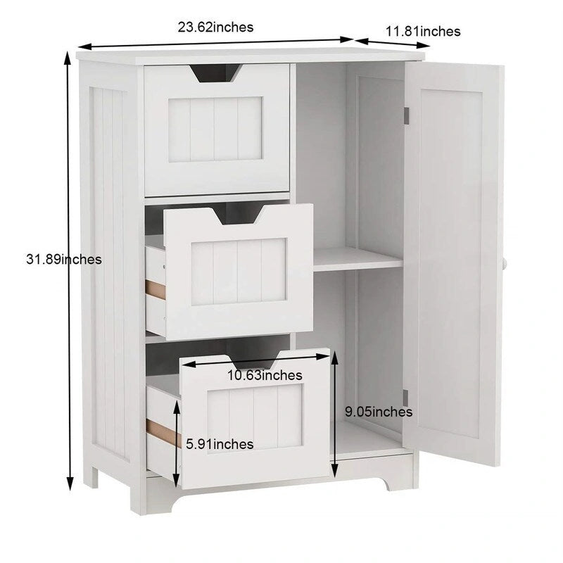 Meuble de Rangement Salle de Bain - 11.81P x 23.62L x 31.89H