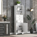 Armoire de rangement haute de 173 cm avec 3 tiroirs et étagères réglables pour salle de bain, cuisine et salon