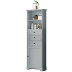 Armoire de rangement haute de 173 cm avec 3 tiroirs et étagères réglables pour salle de bain, cuisine et salon