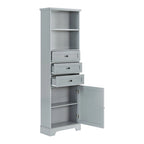 Armoire de rangement haute de 173 cm avec 3 tiroirs et étagères réglables pour salle de bain, cuisine et salon