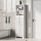 Armoire de rangement haute de 173 cm avec 3 tiroirs et étagères réglables pour salle de bain, cuisine et salon
