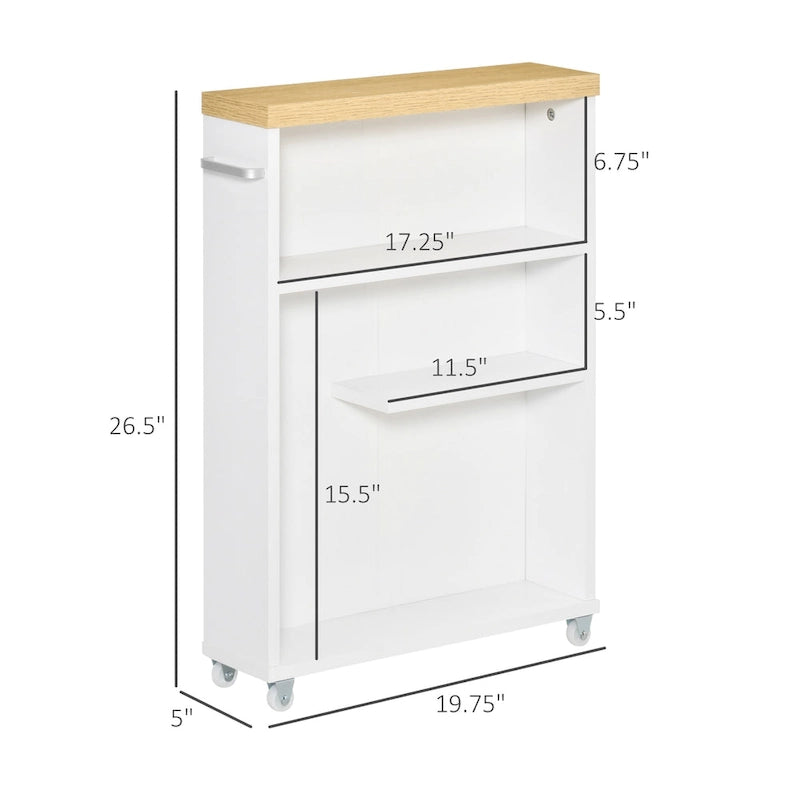 Meuble de salle de bain à roulettes avec rangement