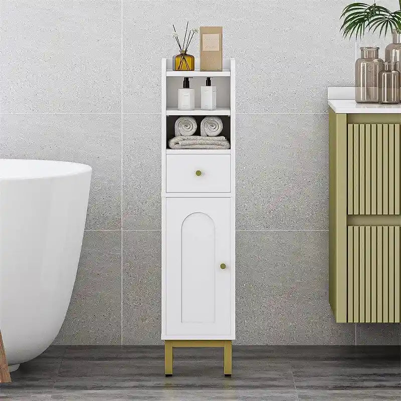 Meuble d'angle avec tiroirs et portes - 20 P x 20 L x 85 H cm