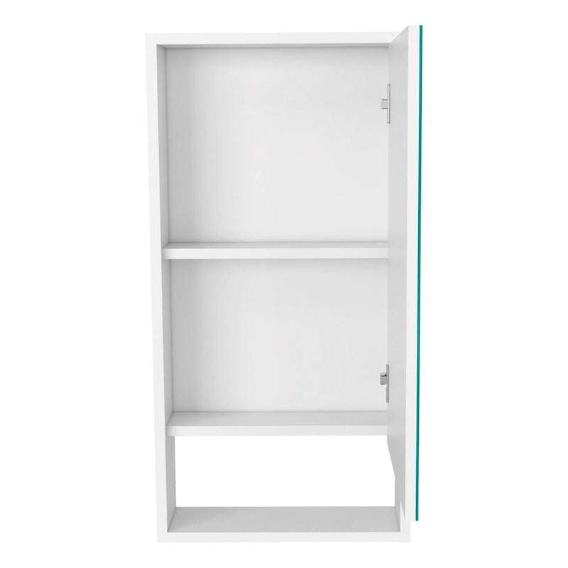 Armoire à pharmacie Irvine, une étagère extérieure, finition blanche, haute qualité et durable