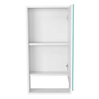 Armoire à pharmacie Irvine, une étagère extérieure, finition blanche, haute qualité et durable
