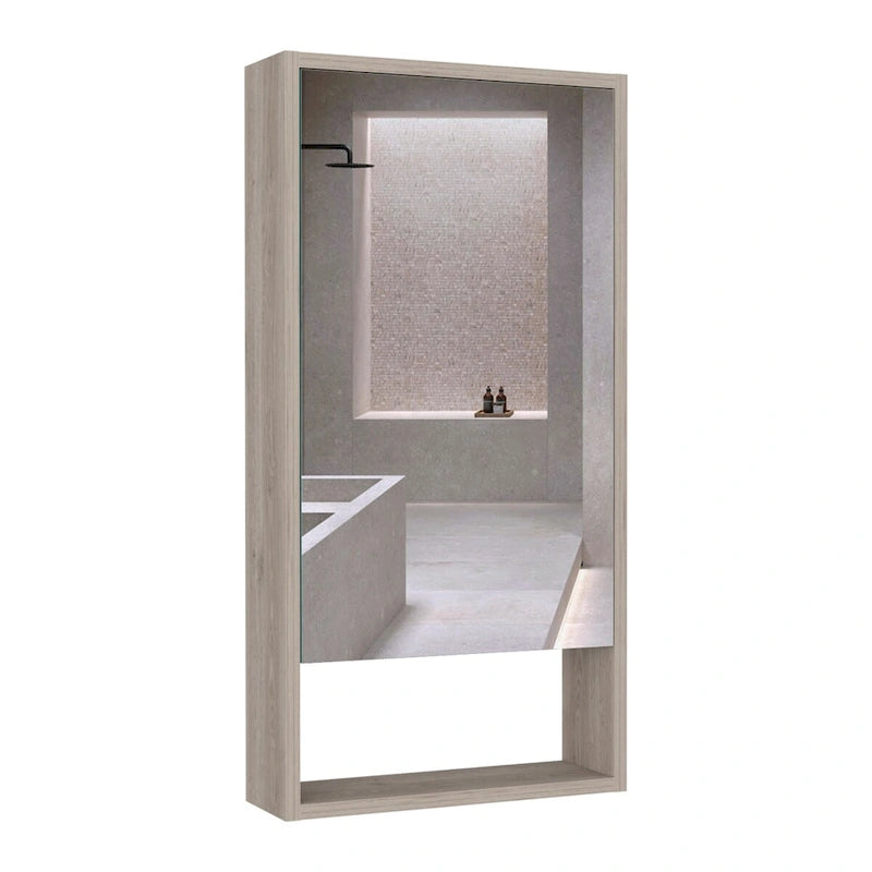 Armoire à pharmacie Irvine, une étagère extérieure, finition blanche, haute qualité et durable