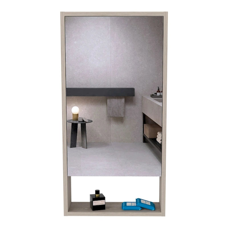 Armoire à pharmacie Irvine, une étagère extérieure, finition blanche, haute qualité et durable