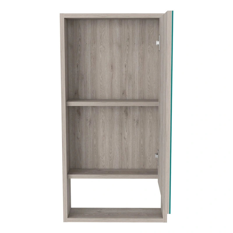 Armoire à pharmacie Irvine, une étagère extérieure, finition blanche, haute qualité et durable