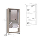Armoire à pharmacie Irvine, une étagère extérieure, finition blanche, haute qualité et durable
