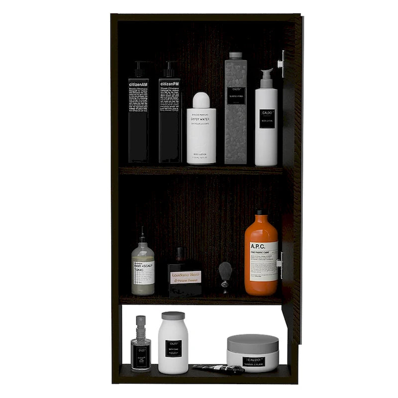 Armoire à pharmacie Irvine, une étagère extérieure, finition blanche, haute qualité et durable