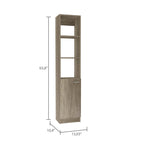 Meuble de Rangement Salle de Bain avec 3 Étagères, Une Porte
