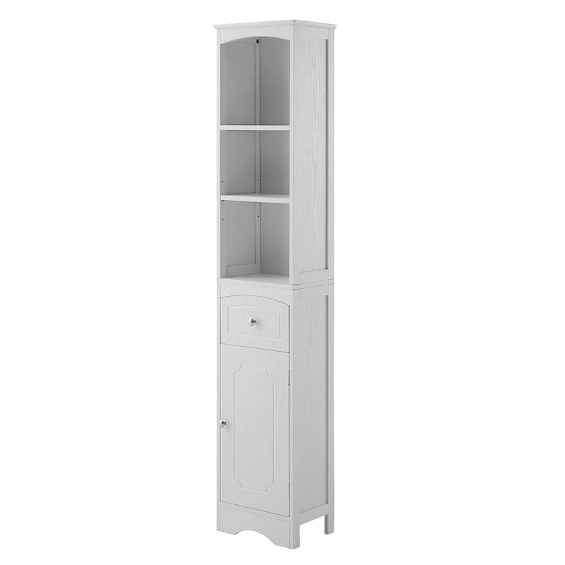 Meuble haut de salle de bain, Meuble de rangement autoportant avec tiroir, Panneau MDF, Étagère réglable