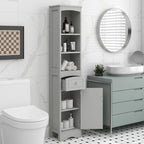 Meuble haut de salle de bain, Meuble de rangement autoportant avec tiroir, Panneau MDF, Étagère réglable