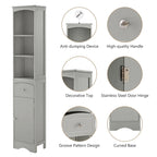 Meuble haut de salle de bain, Meuble de rangement autoportant avec tiroir, Panneau MDF, Étagère réglable