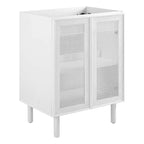 Meuble-lavabo Calla 24 en métal perforé (lavabo non inclus)