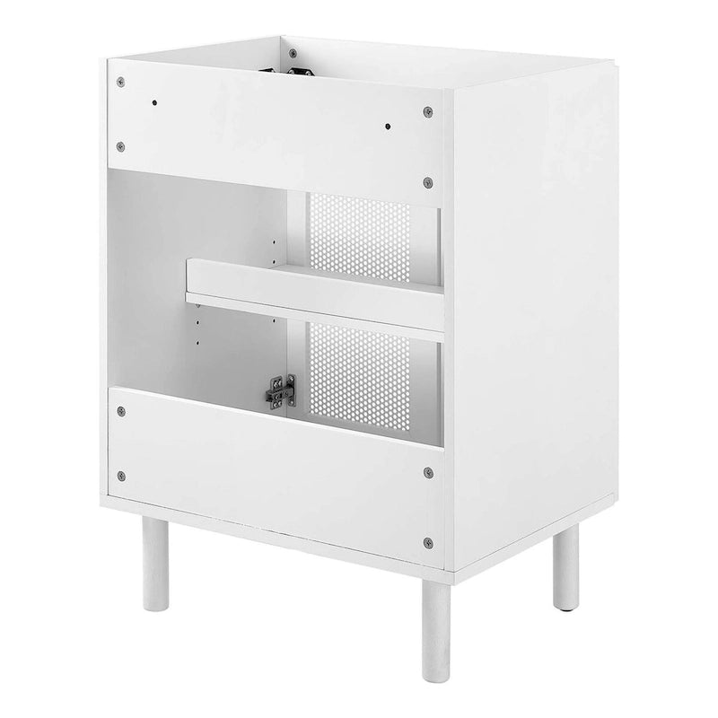 Meuble-lavabo Calla 24 en métal perforé (lavabo non inclus)